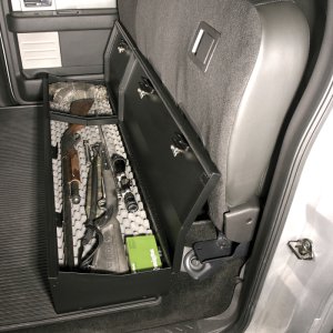Ford F-150 Underseat Storage Box - Tuffy Products - Full Length W/ Keyed Lock - Black - `09-`14